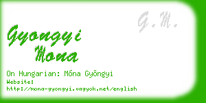 gyongyi mona business card